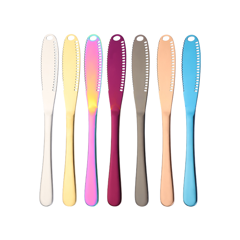 2021 New Style Multi-Function Bread Dessert Knife Butter Spreader Stainless Steel Butter Knife