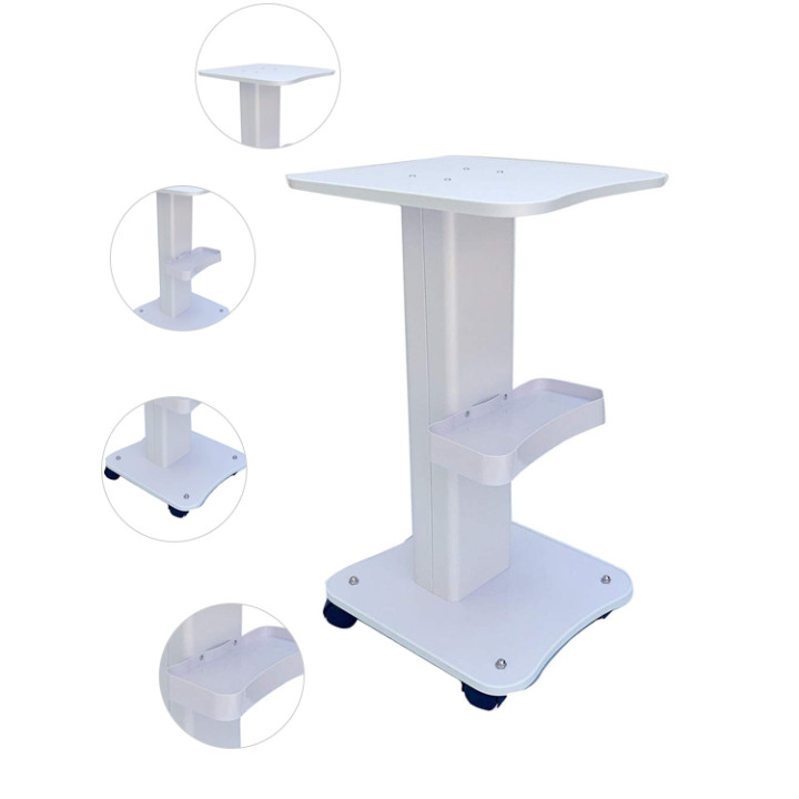 Simple Looking with high Powered Beauty Salon Furniture White Beauty Salon Trolley with Rolling Function