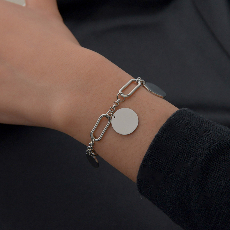 custom bracelet logo charm for women high quality stainless steel charm bracelet best selling woman bracelet stainless steel