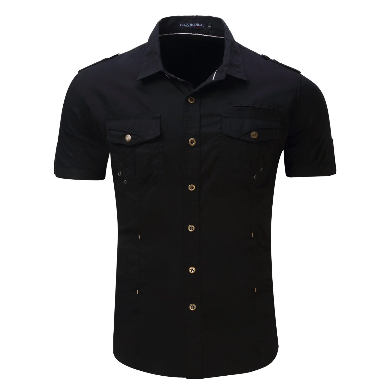 Wholesale of foreign trade men's short sleeved shirts, military style military uniforms, and outdoor style shirts