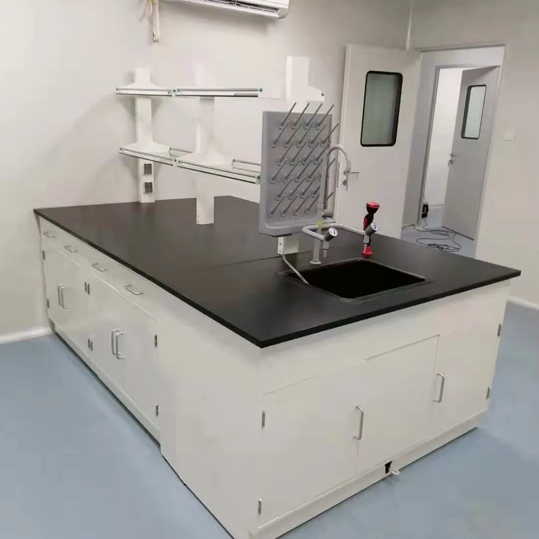 Lab Chemical Steel Table Dental Lab Bench Laboratory Equipment With Storage Cabinet
