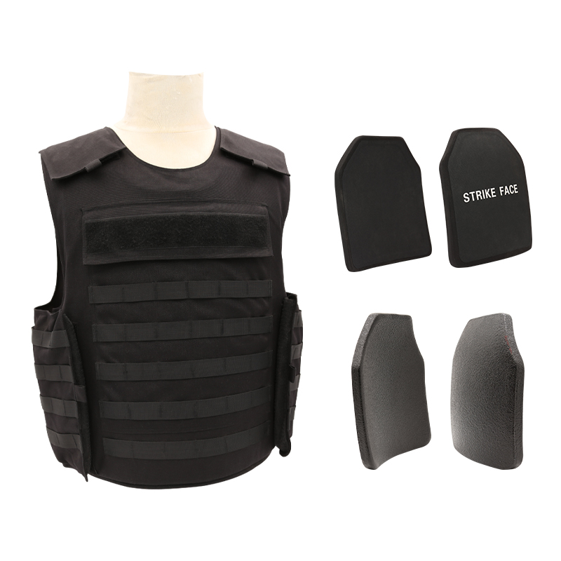 High quality black customized UHMWPE NIJ IIIA 9mm police vest bullet proof jacket body armor
