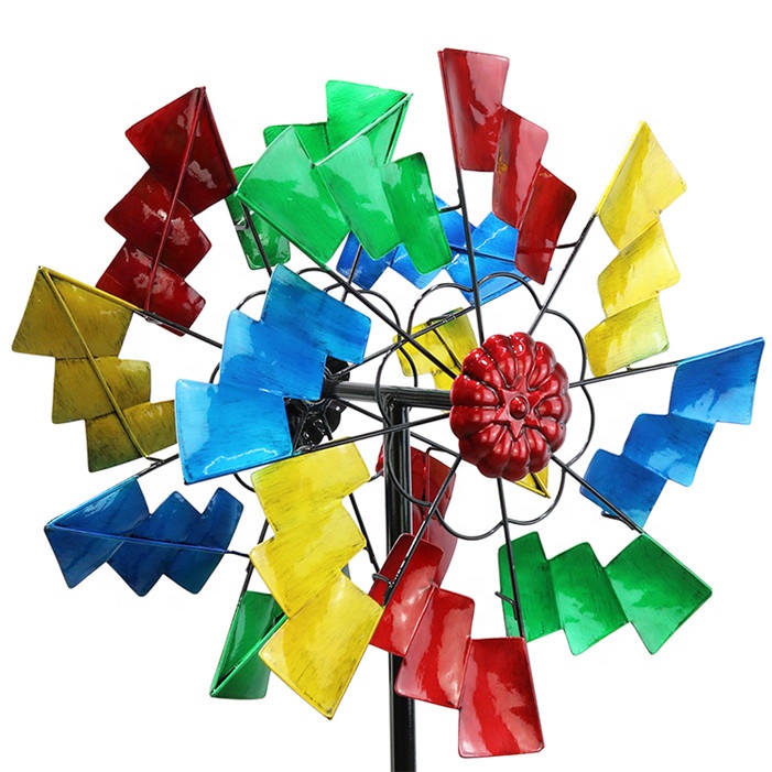 Hourpark the wind mill Hourpark the wind mill garden decoration ornament knetic 3D metal wind spinners