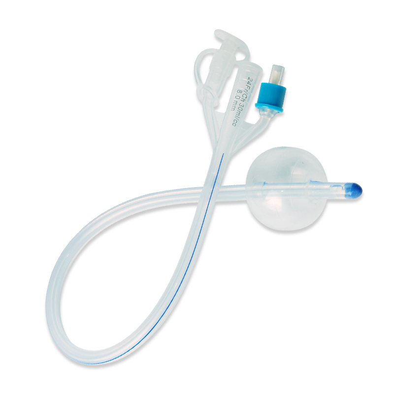 Easy Insertion and Less Buckling Bullet shaped Tip 100% Silicone Foley Catheter