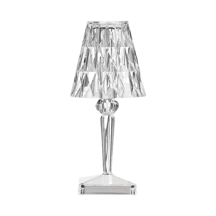 Modern Acrylic PMMA Led Touch Control Crystal Outdoor Portable Desk Lights USB Rechargeable Table Lamp