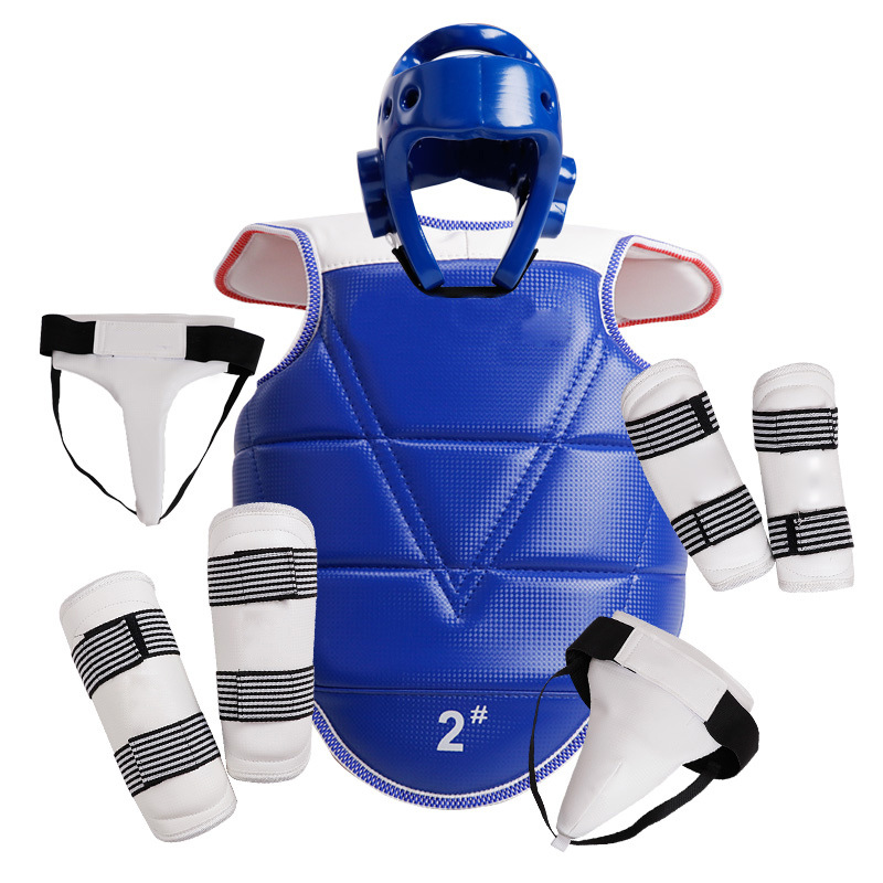 Реверсивная грудь WTF Sparring Gear Amazon тхэквондо защитное снаряжение для детей