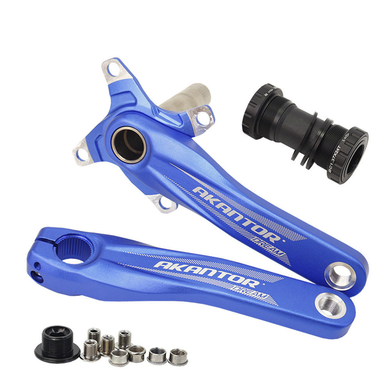Hollow Tech Crankset Bicycle accessories Bicycle Crank 104BCD With Bottom Bracket Folding Bike MTB Crank arm
