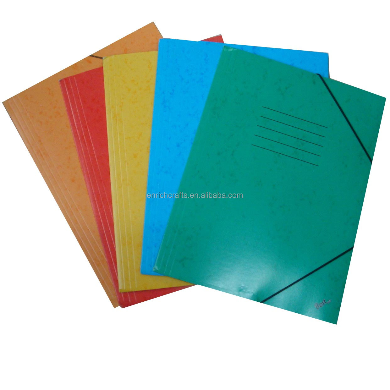 FC Legal Size 24x34.5cm Carpetas de Archivos A4 Glossy Paper Folder With Elastic Bands Colorful Paper Folder For Documents Files