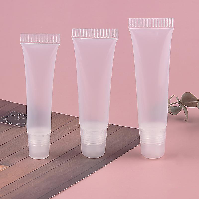 8g 10g 15g 20g Wholesale Squeeze Tubes Lip Gloss Container Lipstick Cosmetic Packaging Squeeze Plastic Lipgloss Tube