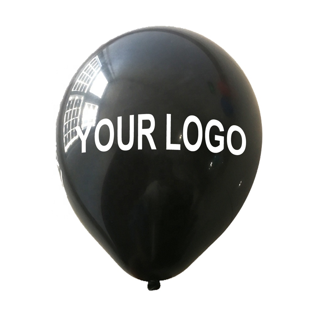 Party Advertising Custom Logo Globos Helium Latex OEM ODM One Color One Side Printed Ballons Personalised Balloons