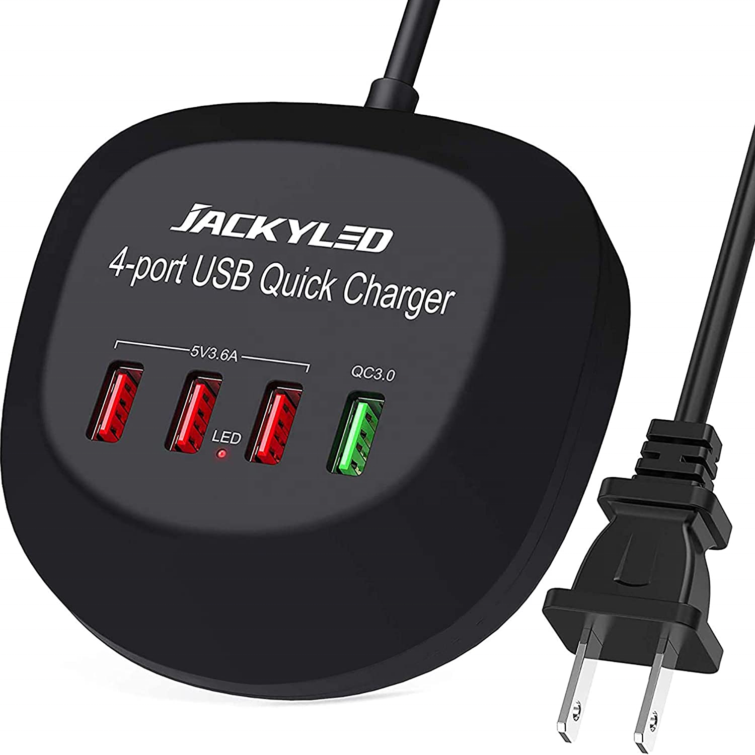 4-port USB QC3.0 charger Charger Station Plug Chargers Desktop Power Port Auto Detect Technology