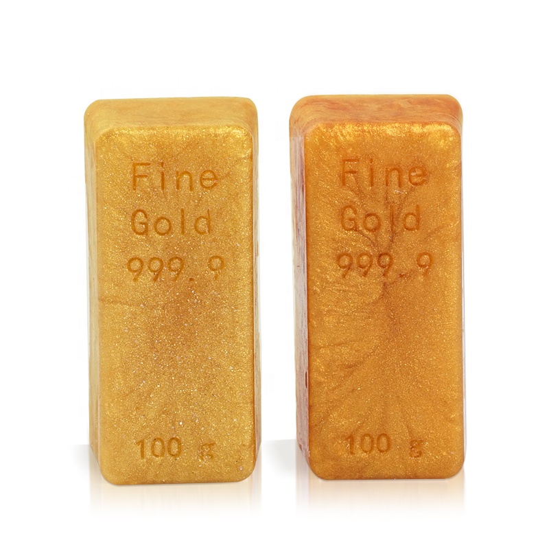Custom high quality 99.9% pure gold whitening anti anging 24k gold soap