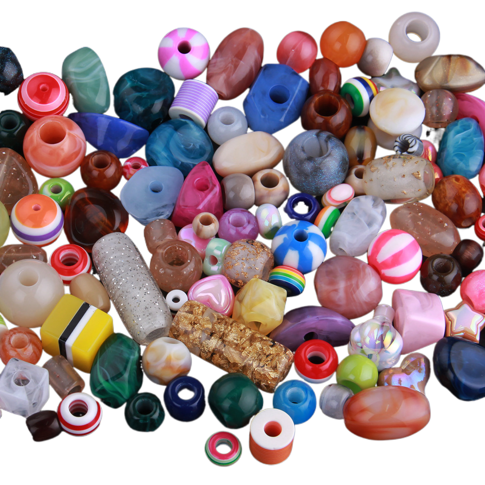 Clothing bags DIY bead 1-28 Color irregular resin clothing accessories beaded jewelry