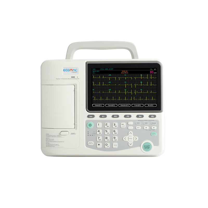 Ecgmac EM-301B 3 каналами ECG/ЭКГ машина Портативный 12 ЭКГ с автоматической интерпретацией диагностики