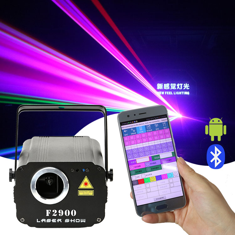 NewFeel APP remote control 1.8w rgb animation laser stage lighting dj disco ktv home party mini club laser light show