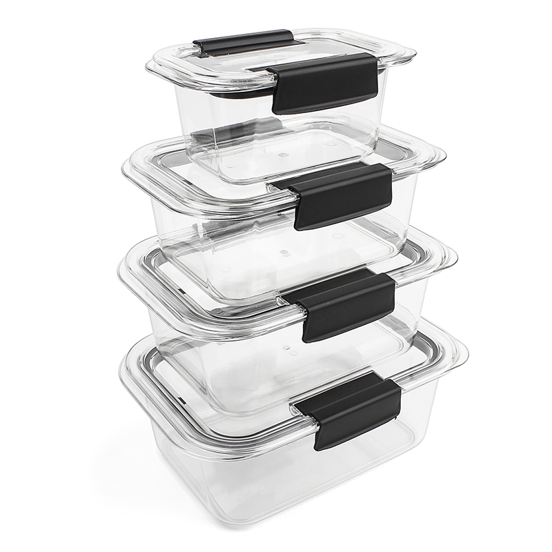 Wholesale Plastic Clear Box Containers Transparent Airtight Food Storage Containers Set With Lock