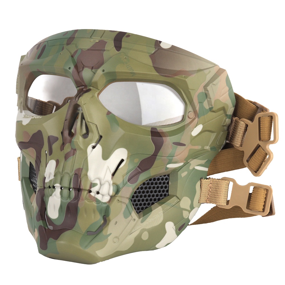 Skull Messenger Paintball Full Face Mask Tactical Mask Airosft Face Shield for Sport Game Hunting Shooting