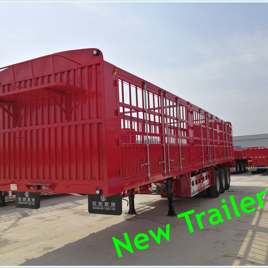 OYJD Новая цена по прейскуранту завода высокий забор боковая стенка с 40ft бортовой трейлер плинтус использование деревянных стульев столы транспорт на продажу