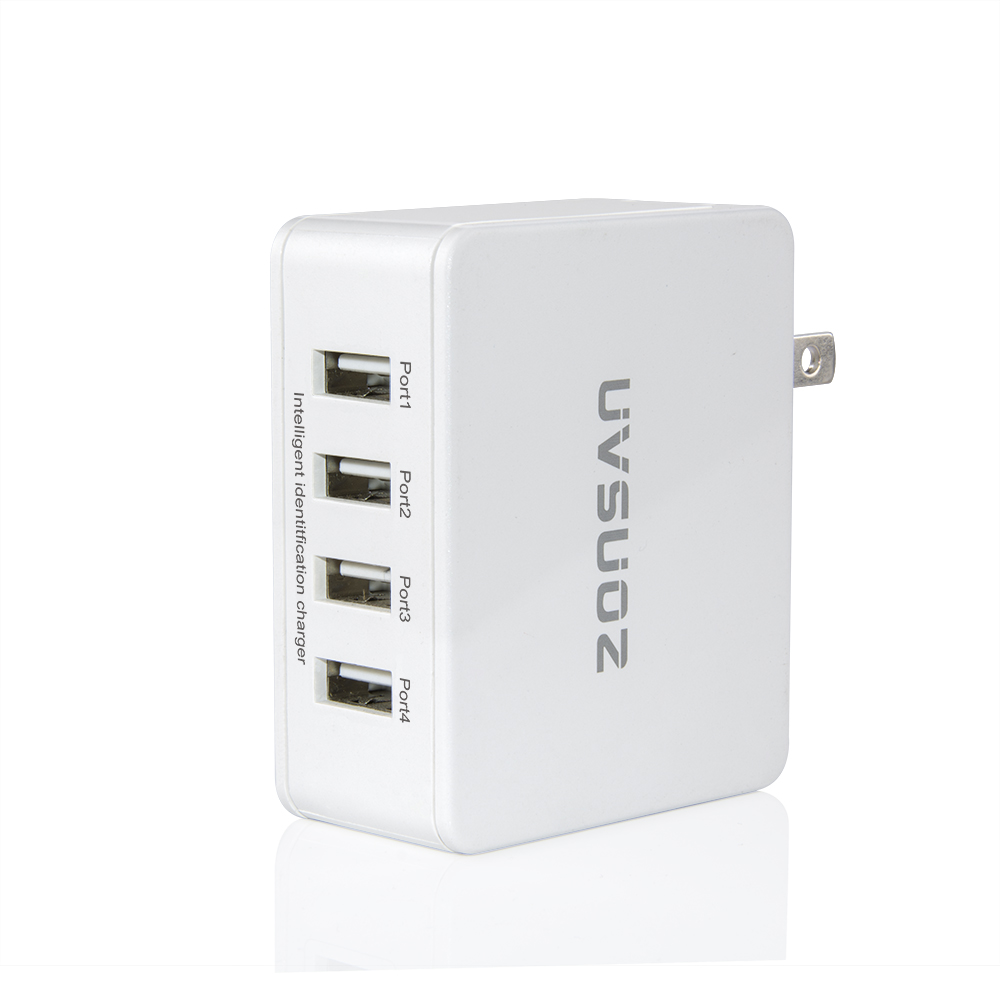 Лидер продаж в США, складное зарядное устройство на 4 USB-порта, QC3.0