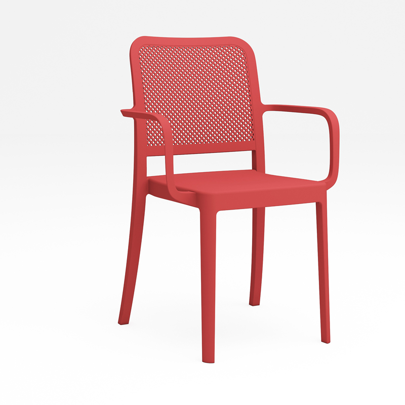 Cheap modern style furniture manufacturer restaurant hotel home PP plastic armrest dining chairs