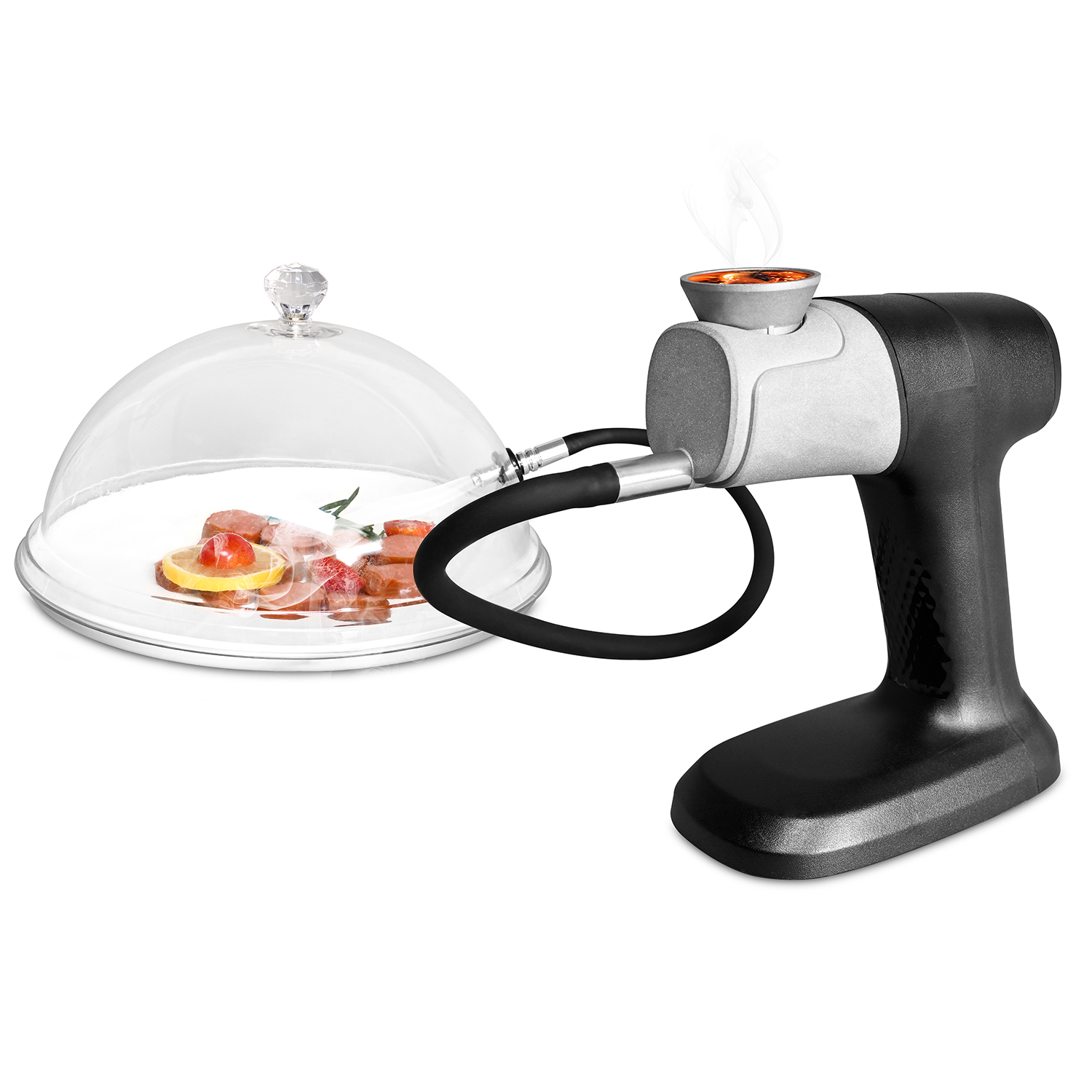 Portable Electric Self-Locking Button System Efficient Fan Handheld Smoke Smoker for Household for Meat Salmon Kitchen Appliance
