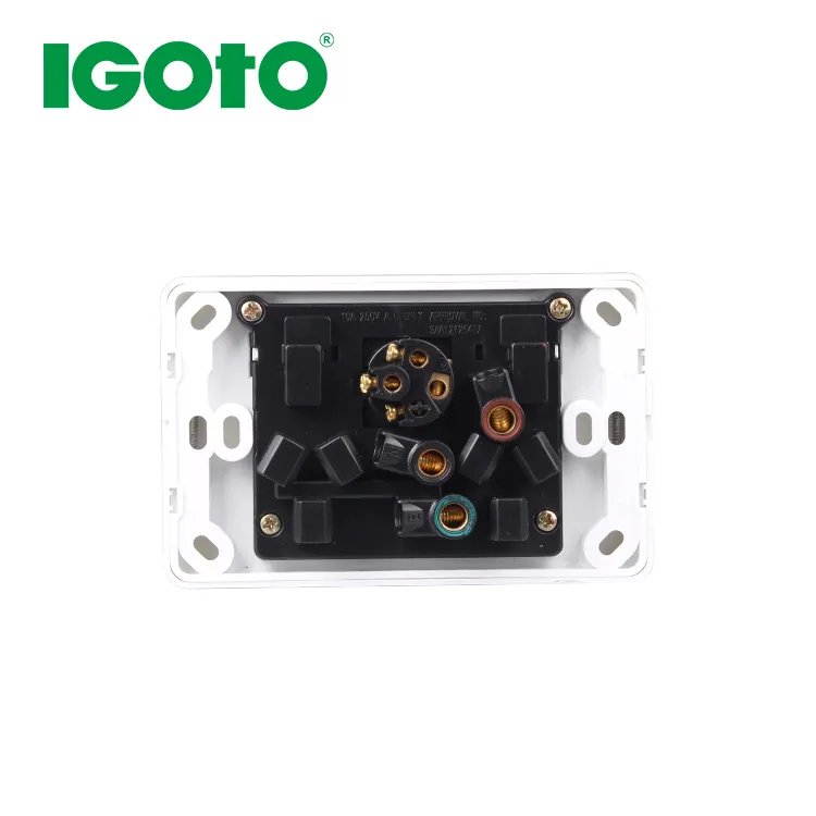 Powerpoint Switch IGOTO AS316 Hot Sale Australian Standard 10A Horizontal Double Powerpoints With Extra Switch For Hotel