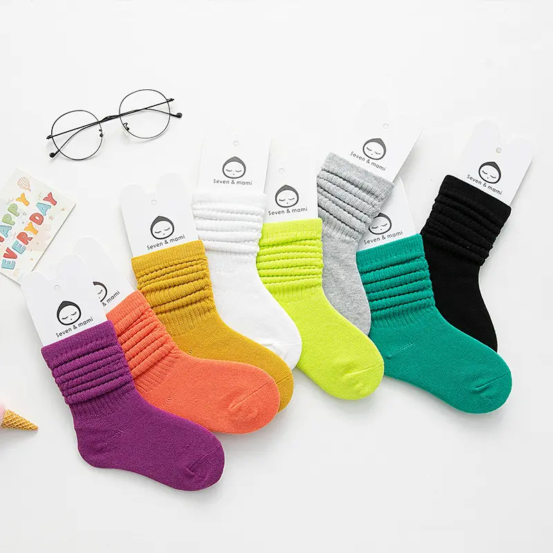 Оптовая продажа 2021, детские носки ярких неоновых цветов, детские спортивные носки