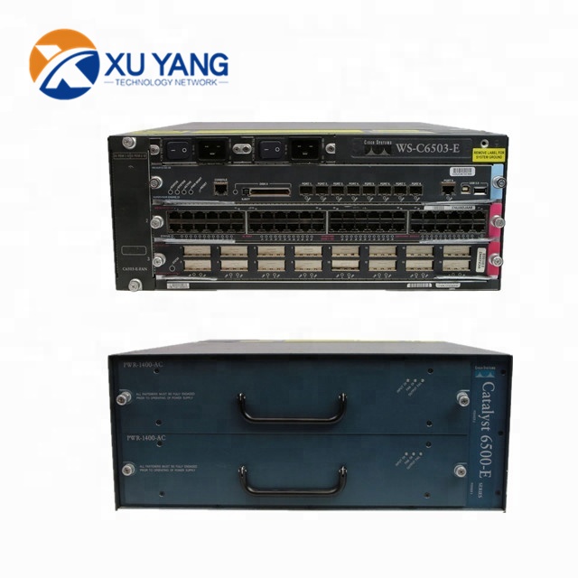 Оригинальный C atalyst 6500 серии WS-C6503-E Gigabit Ethernet-коммутатор 3-слотовый шасси