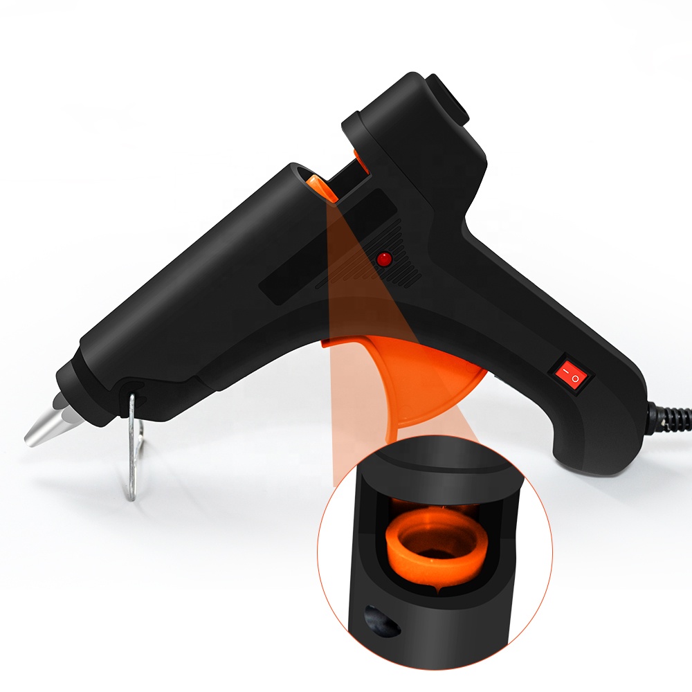 Big power 100W power aluminum material heat capacity barrel hot melt glue stick gun with 11mm diameter stick