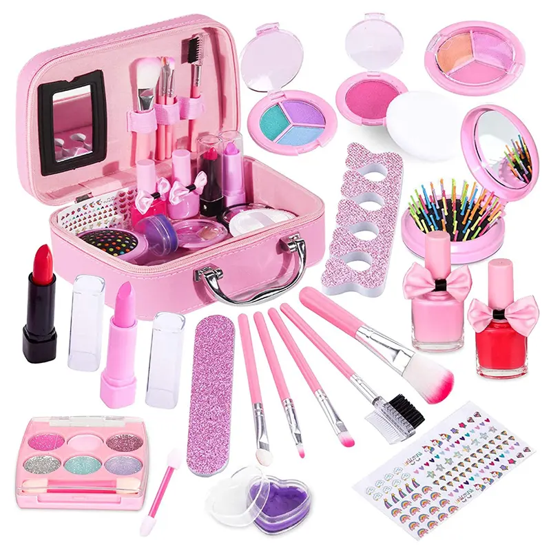 Role pretend play beauty princess dress up makeup toys set Children's Simulation Handbag Cosmetics Set for girls