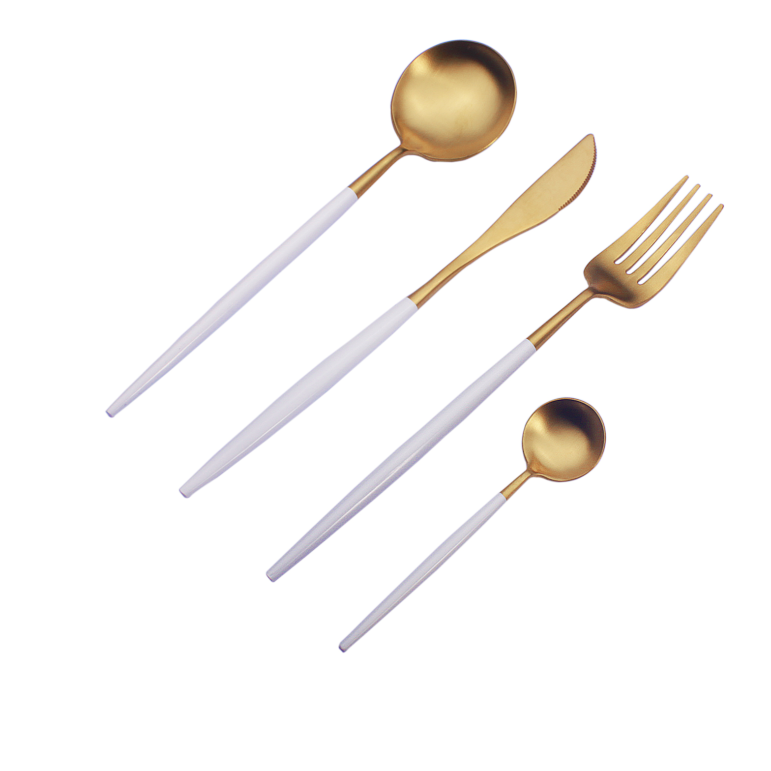 High quality custom color matte polish metal cutlery set