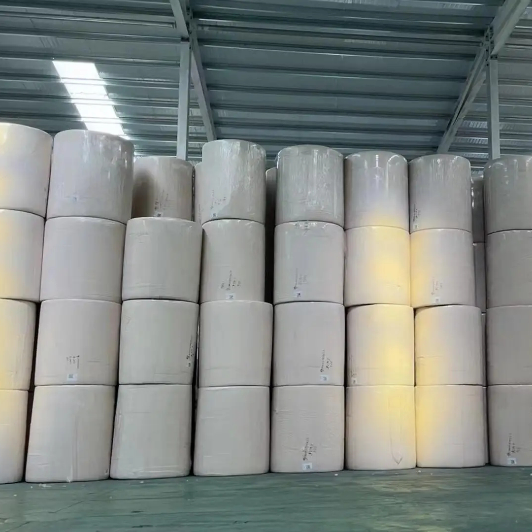 wholesale bamboo pulp large roll toilet paper towel raw material toilet paper supplier