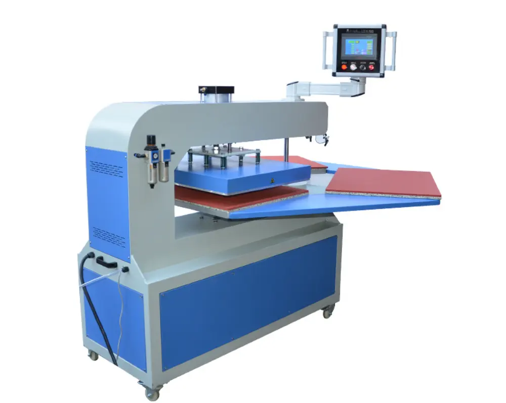 china manufacture rotary 3 pallet heat press machine with 60*80CM  hot press t-shirt/polo t-shirt /jacket/jersey/sweater/shoes