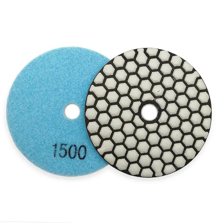 4inches #1500 B dry Diamond 3 stage dry 4" polishing pads 5 inch Sanding disk for granite marble ceramic diameter 100MM