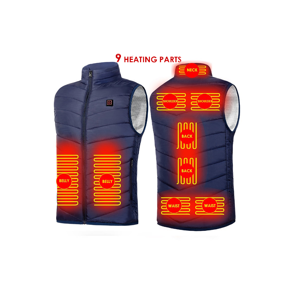 NUSPIRE Washable 5 Heating Zone Carbon Fiber USB Battery Power Bank Electronic Far Infrared Thermal Heated Vest