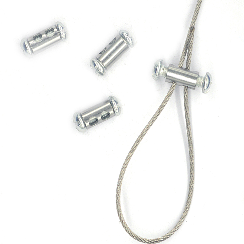 Brass Wire Rope Clip Chrome Plated Cable Gripper Easy Install Wire Holder Lights Hanging Kit