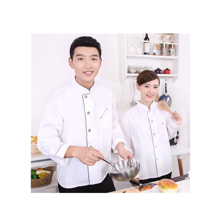 Кухонное пальто для повара, униформа шеф-повара/куртка руководителя из хлопчатобумажной ткани