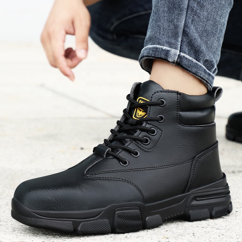GUYISA High Quality Safety Boots Fashion Foot Protection Outdoor Work Rubber Sole Non-Slip Safety Boots