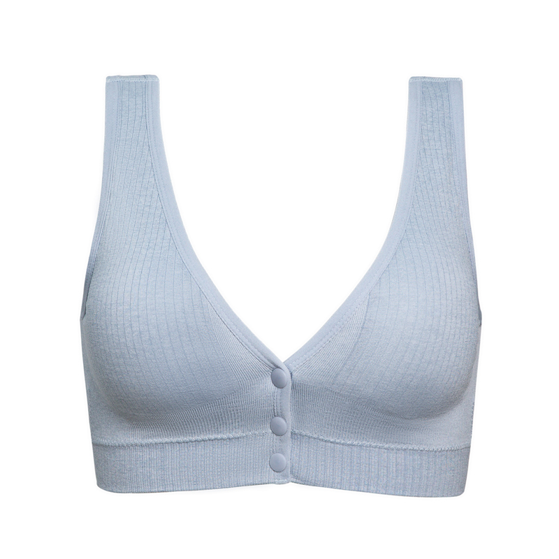Thin Soft pregnant woman bra vest breastfeeding comfortable and breathable sleep bra wire free front open nursing bra