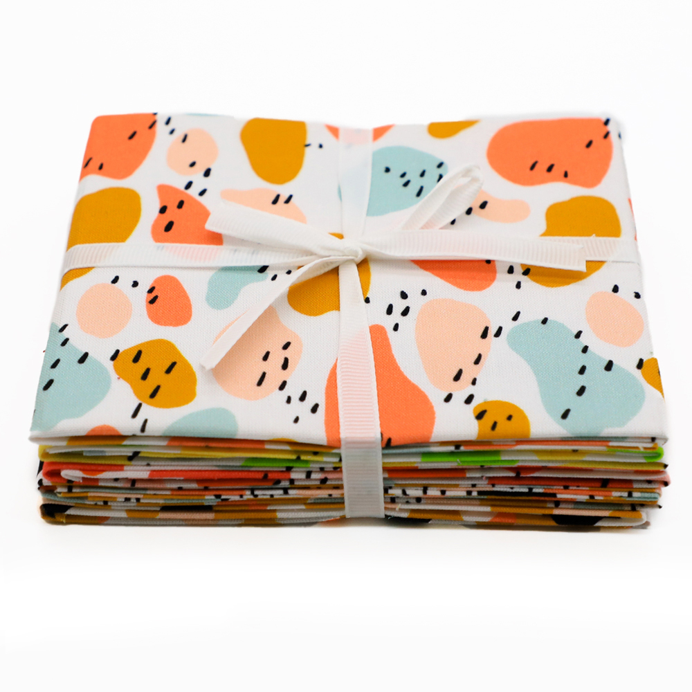 Fat Quarter Wholesale Cheap Price High Quality Colorful Dot Print Fabrics Fat Quarter Bundle Quilting Fabric
