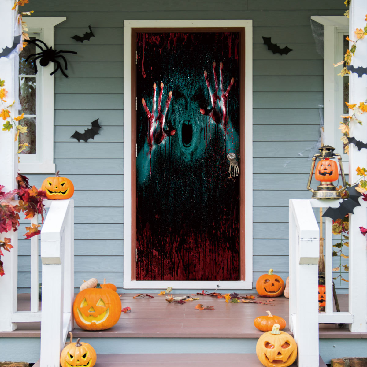 Halloween door stickers zombie hand-picked door 3D creative decoration door stickers