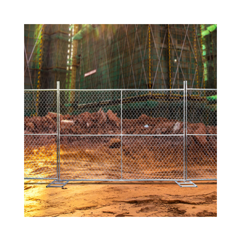 Low wholesale price galvanized wire temporary chain link fence for construction chain link temporary fence