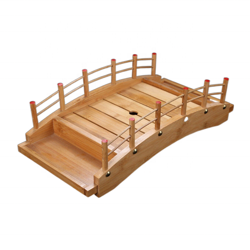 wholesale wooden bamboo bridge sushi plate