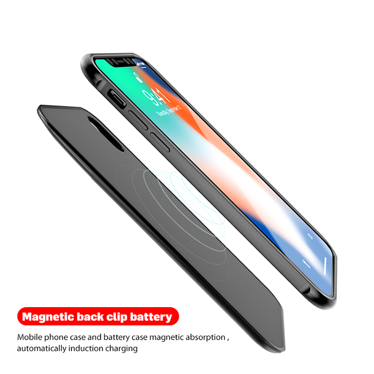 Мощный всасывающий беспроводной аккумулятор для iphone X XS 5000 мАч Быстрая зарядка беспроводной чехол для iphone XS