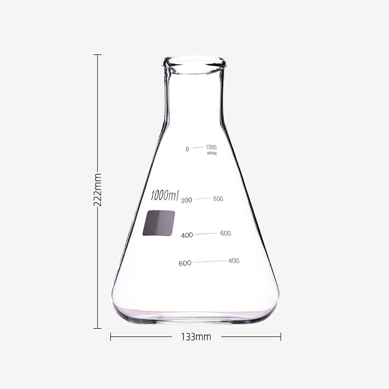 Oem Erlenmeyer стеклянная бутылка коническая колба 1000 мл химическая колба Erlenmeyer для лаборатории