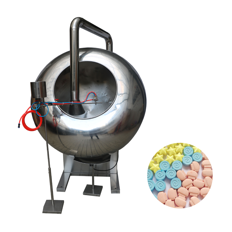 1 Year Warranty Stainless Steel Heaitng Powder Spraying Tablet Coating Machine