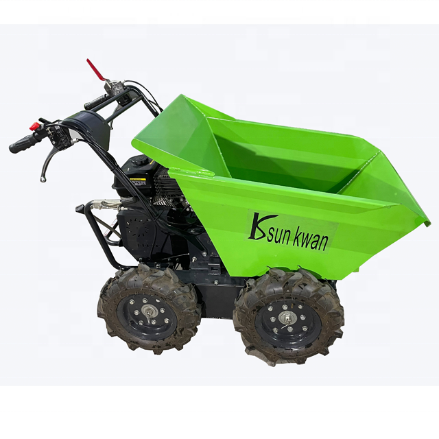 Mini 300KG Dumper Truck Home Use Agricultural Machinery 500KG Bucket Small Crawler Transporter Loader Track Pump Motor Gardens