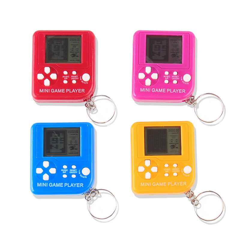 Mini Classic Game Machine Keychain Children's Handheld Retro Nostalgic Console With Keyring Video Game 26 Games Gift HH