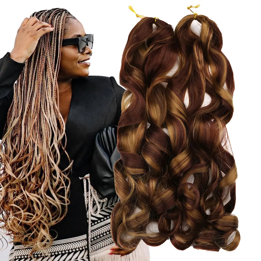 Wholesale 150g Ombre Hair Loose Wave Curly Braiding Hair For Braiding Curly Synthetic Hair Extensions