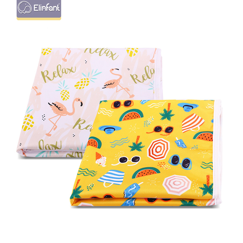 Elinfant 2 слоя 50*70 см складывающийся стирающийся матрасик компактный водонепроницаемый пеленки матрасик для пеленания